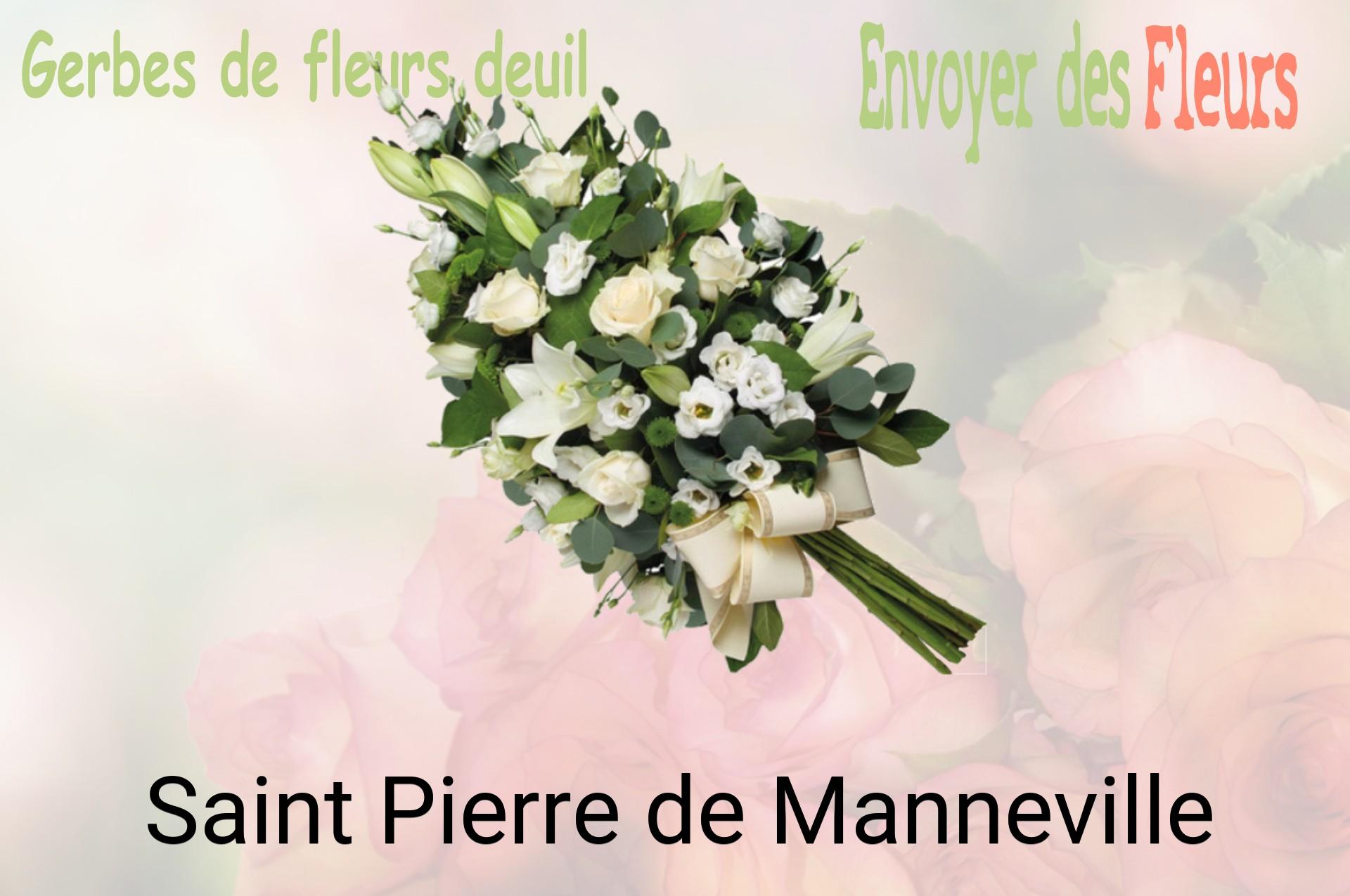 Gerbe de fleurs de deuil livrée à Saint-Pierre-de-Manneville